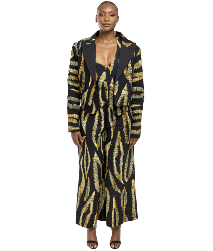 Baraka crop blazer suit